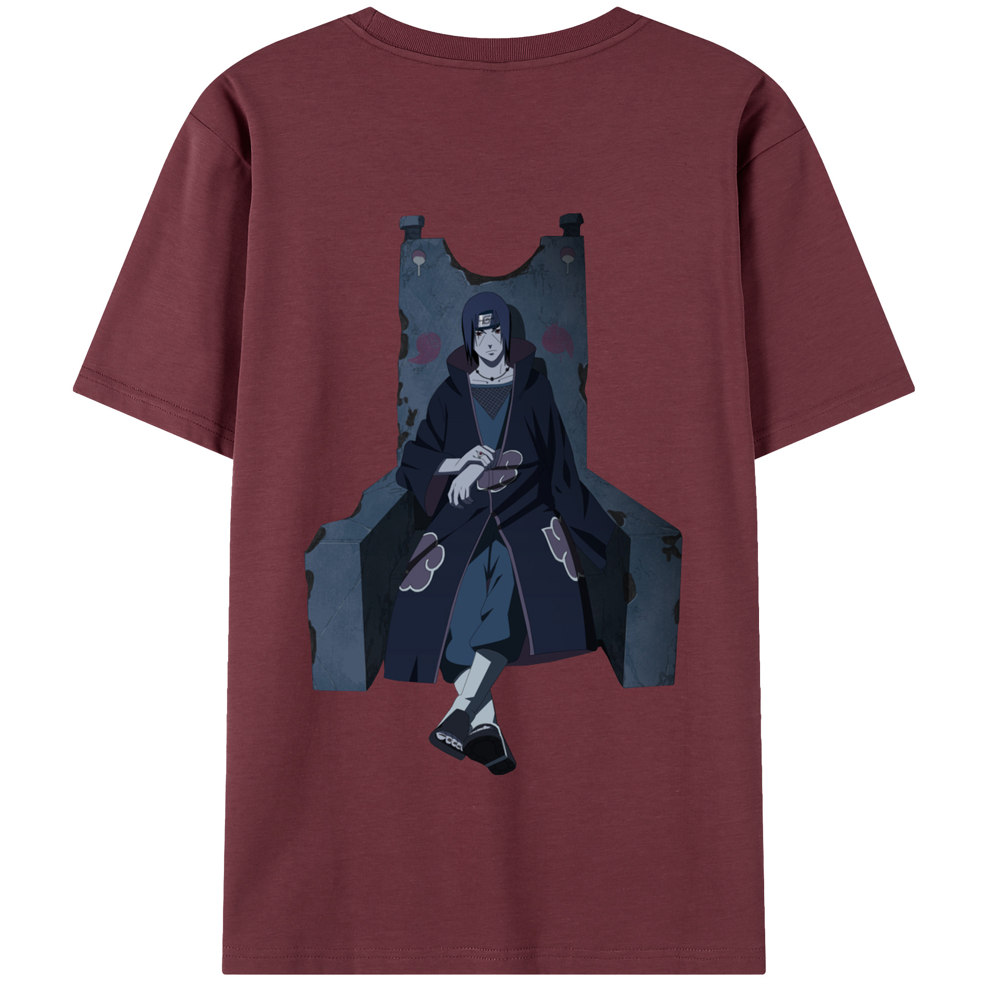 （画像用） NARUTO -ナルト- うちは イタチ Uchiha Itachi 綿100％半袖Tシャツ（背面プリント）